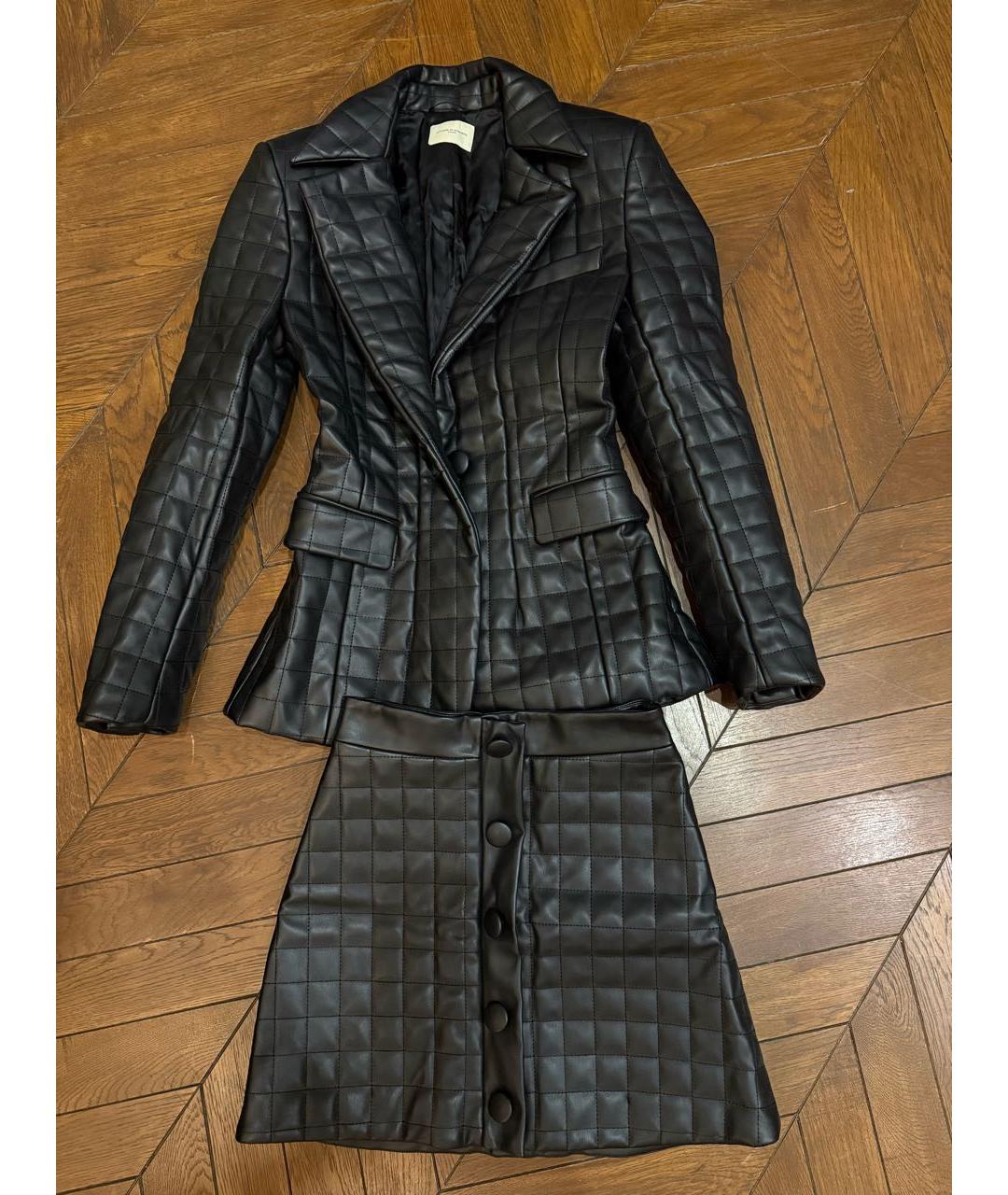 GIUSEPPE DI MORABITO Черный полиуретановый жакет/пиджак, фото 5