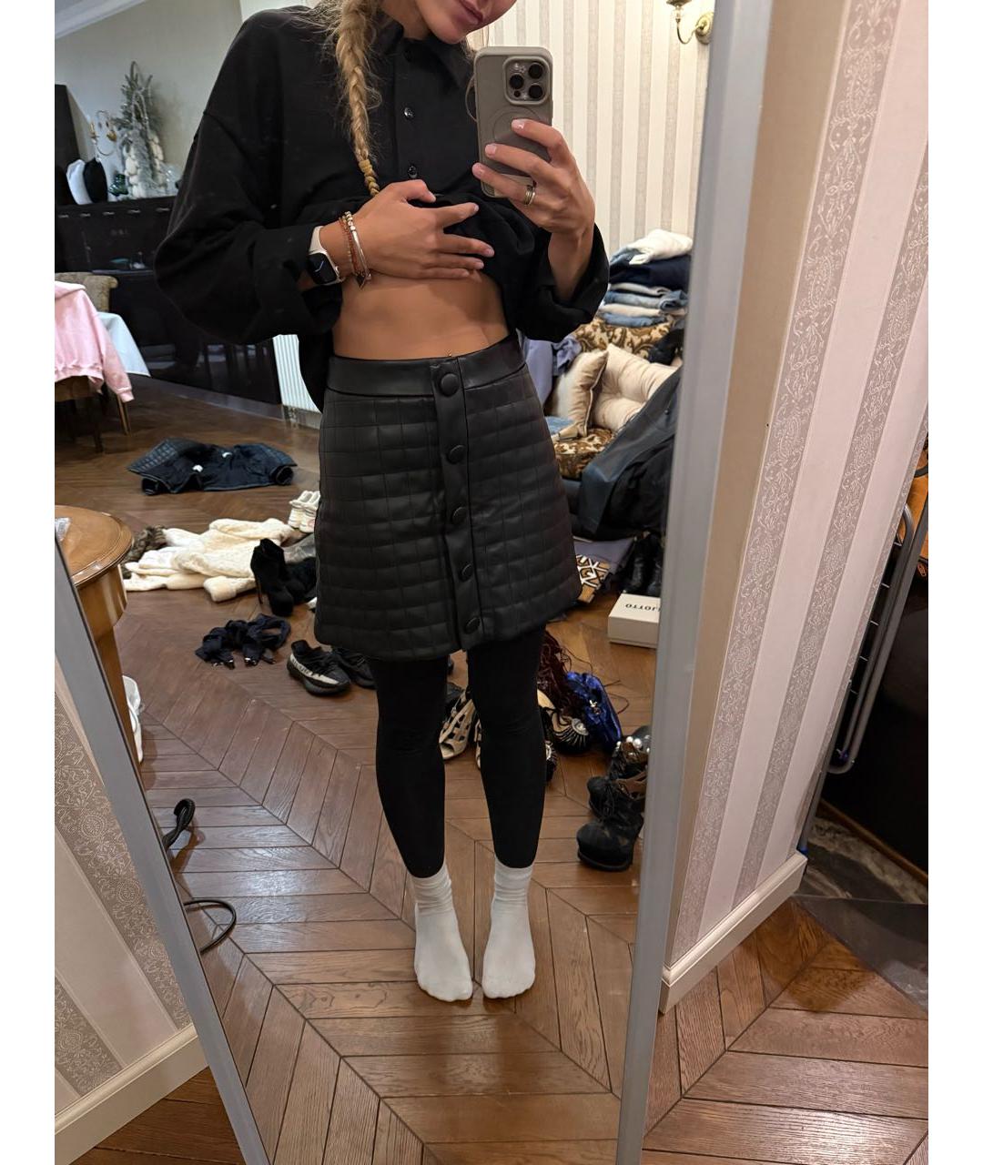 GIUSEPPE DI MORABITO Черный полиуретановый жакет/пиджак, фото 7