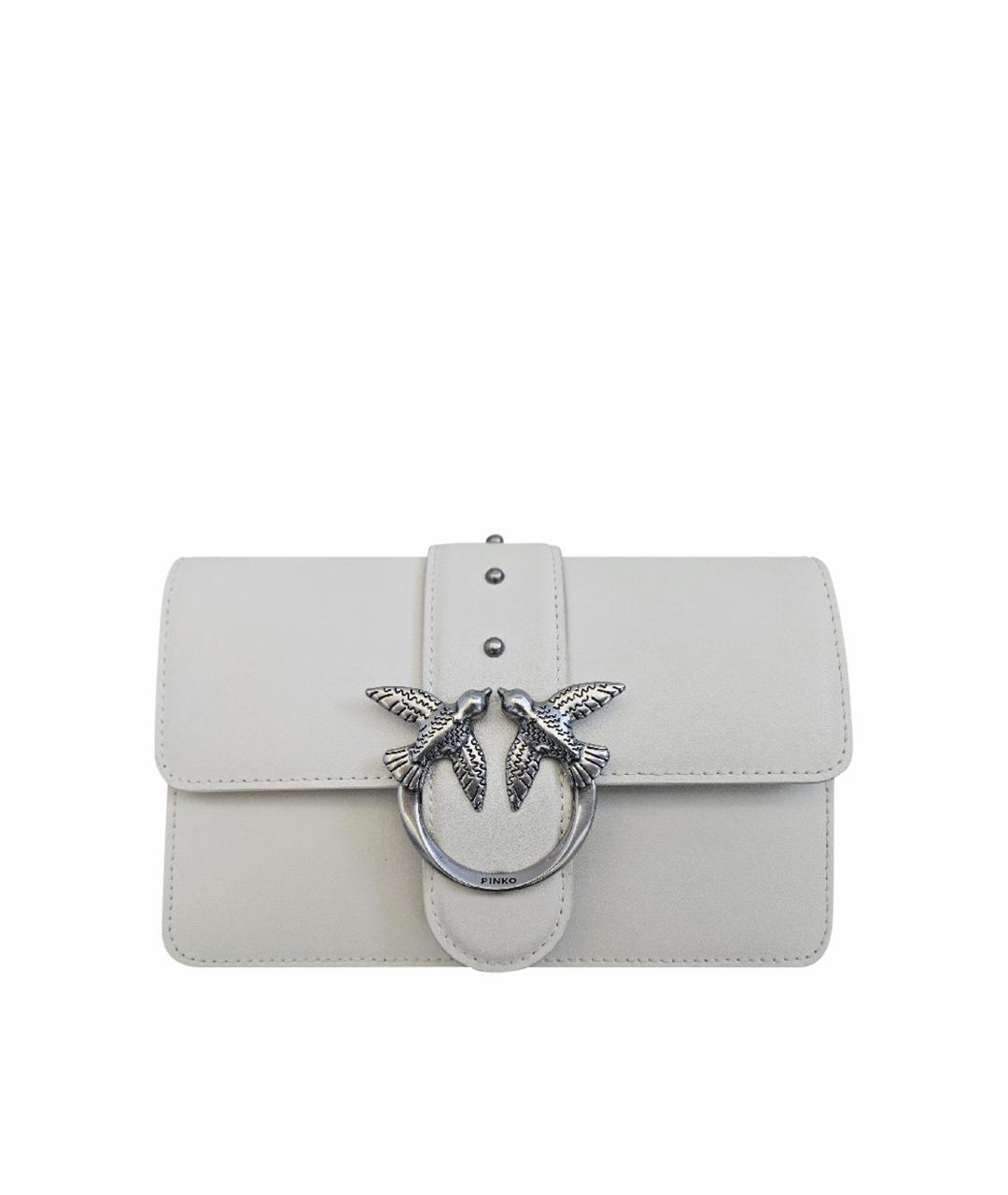 PINKO Белая кожаная сумка через плечо, фото 1