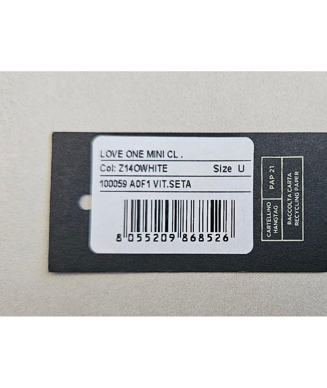 PINKO Белая кожаная сумка через плечо, фото 6