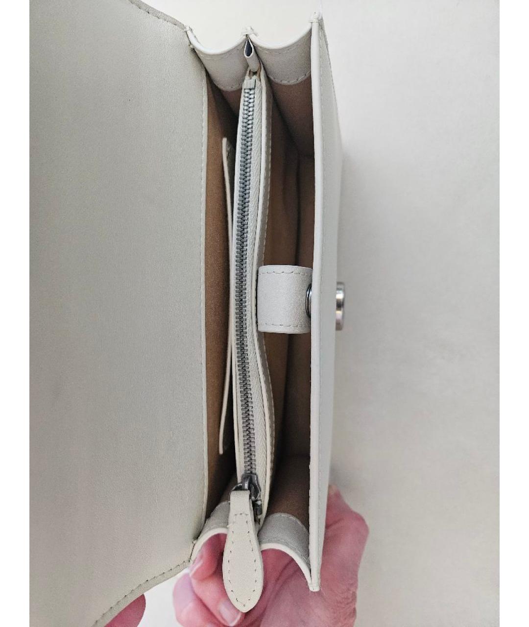 PINKO Белая кожаная сумка через плечо, фото 4