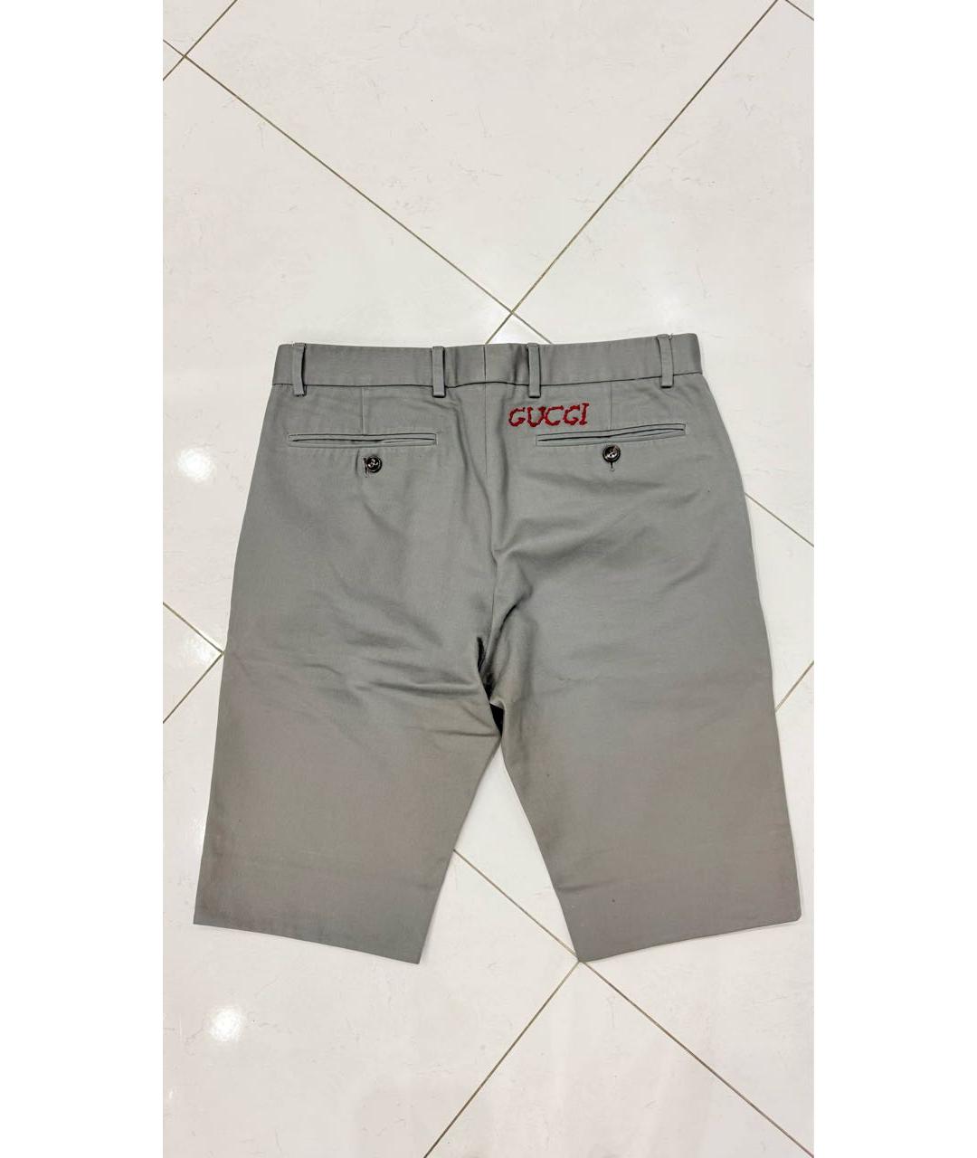 GUCCI Серые хлопковые шорты, фото 6