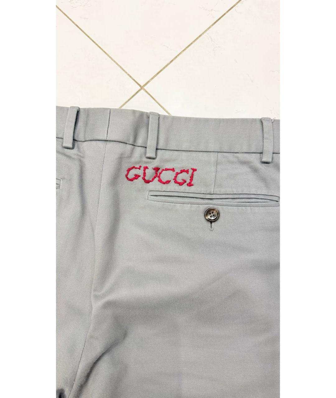 GUCCI Серые хлопковые шорты, фото 5