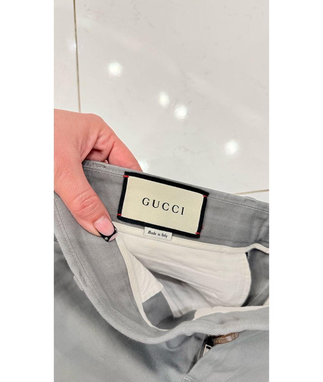 GUCCI Серые хлопковые шорты, фото 2