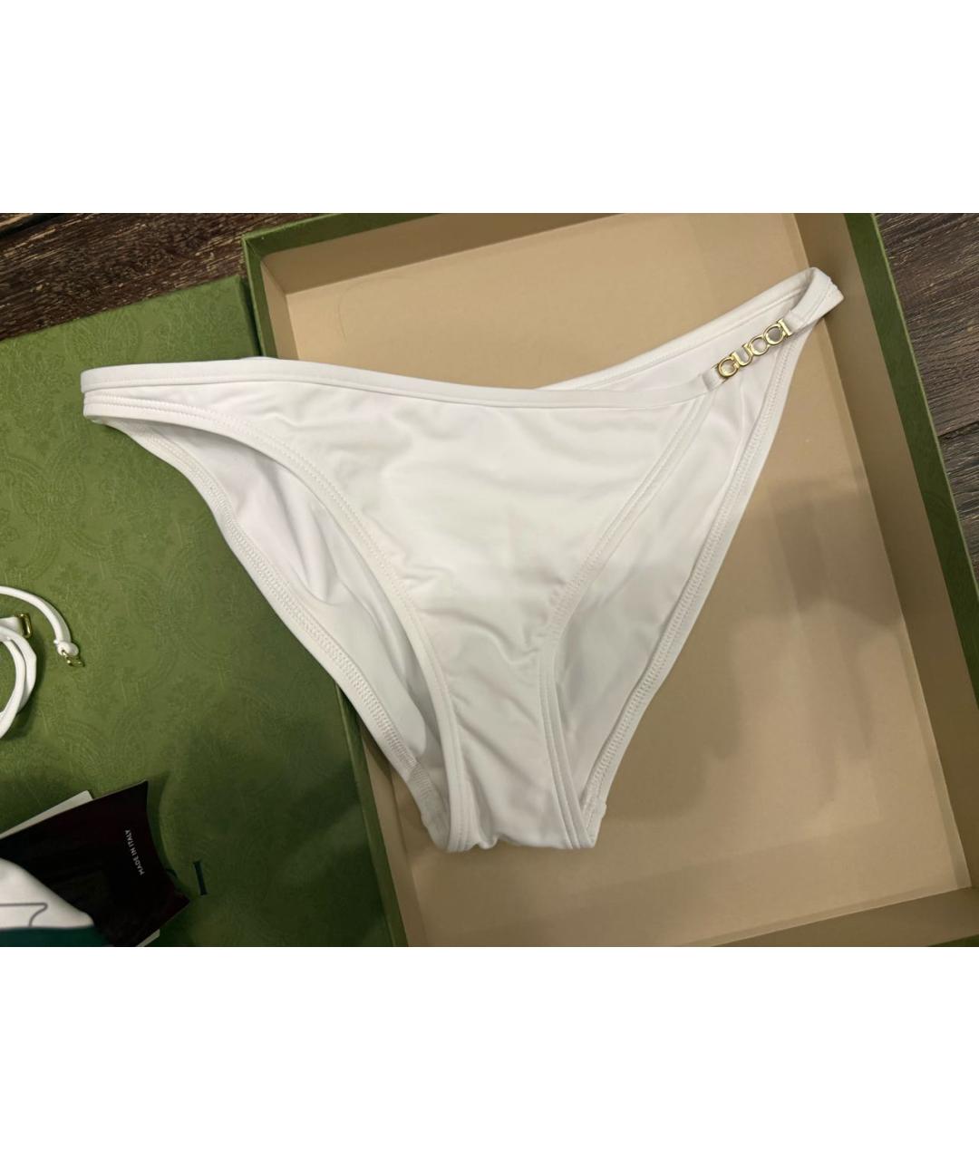 GUCCI Белый полиамидовый купальник, фото 4