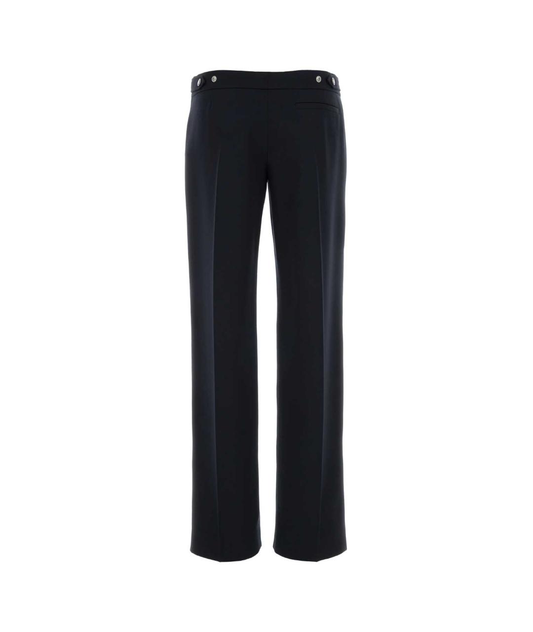 ALEXANDER MCQUEEN Синие шерстяные прямые брюки, фото 2