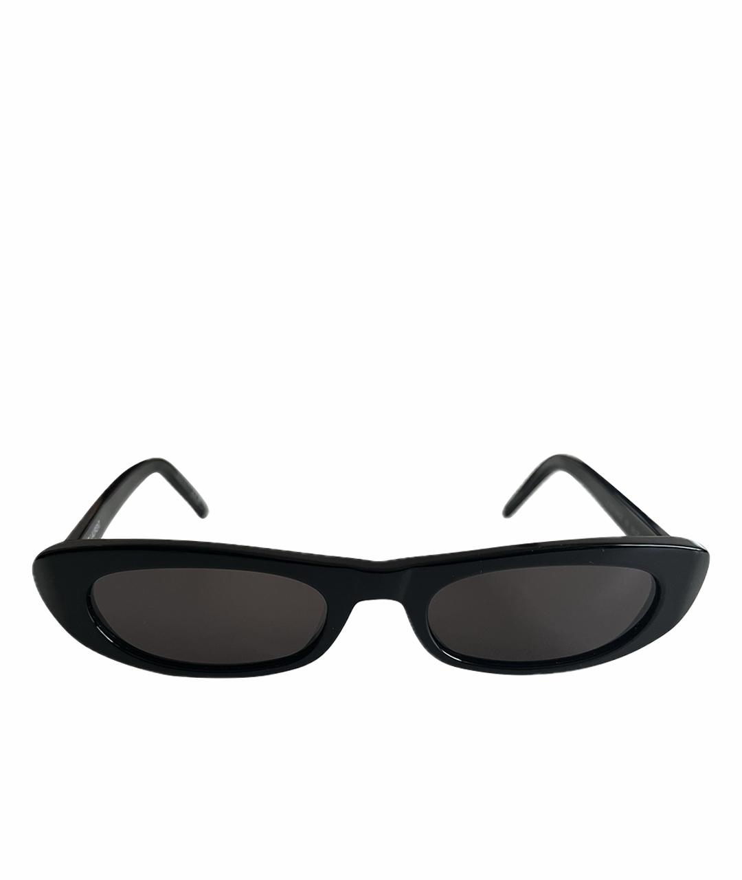 SAINT LAURENT Черные пластиковые солнцезащитные очки, фото 6
