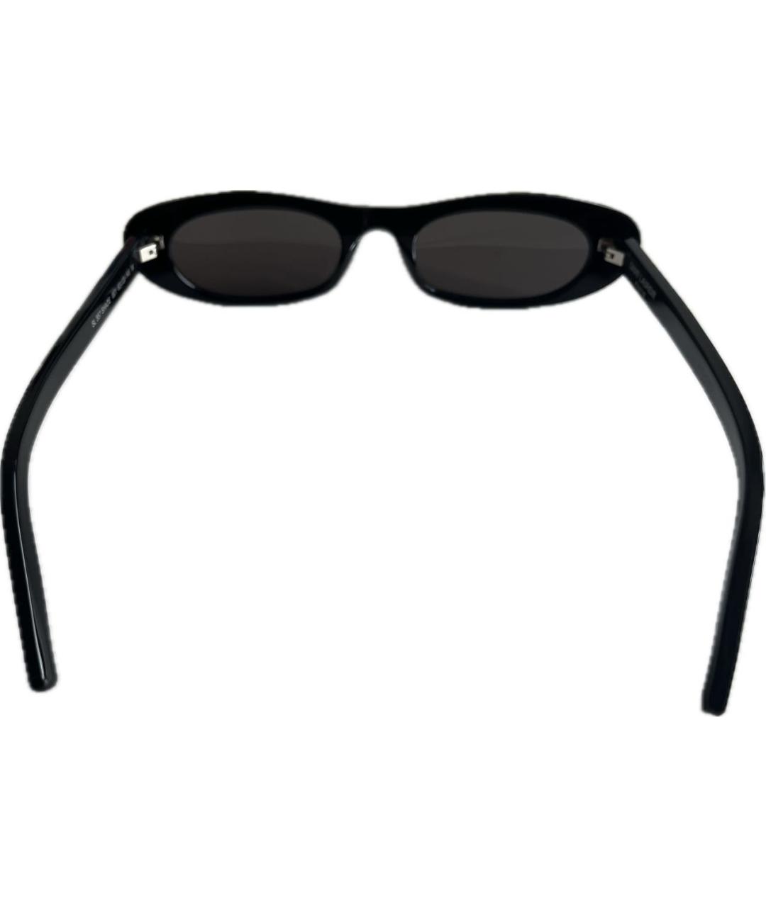 SAINT LAURENT Черные пластиковые солнцезащитные очки, фото 3