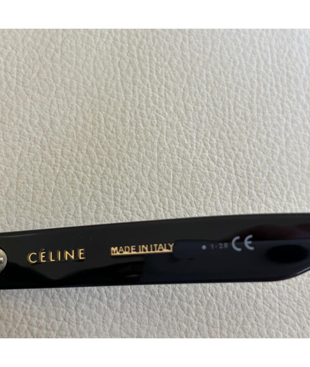 CELINE Черные пластиковые солнцезащитные очки, фото 3