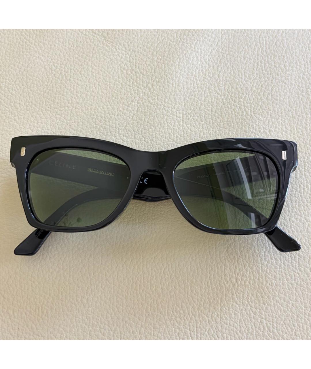 CELINE Черные пластиковые солнцезащитные очки, фото 5