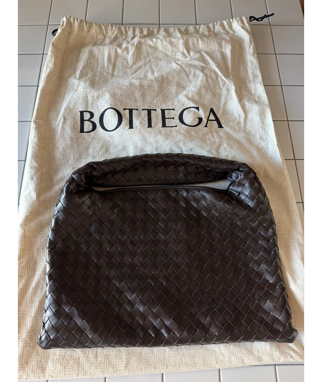 BOTTEGA VENETA Коричневая кожаная сумка через плечо, фото 2