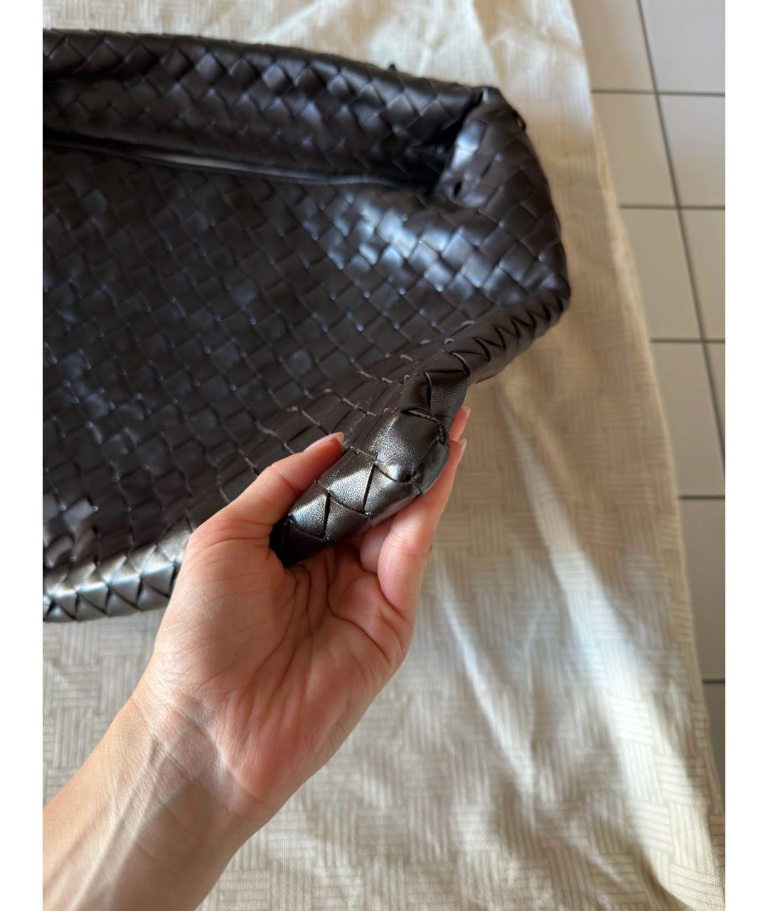 BOTTEGA VENETA Коричневая кожаная сумка через плечо, фото 7