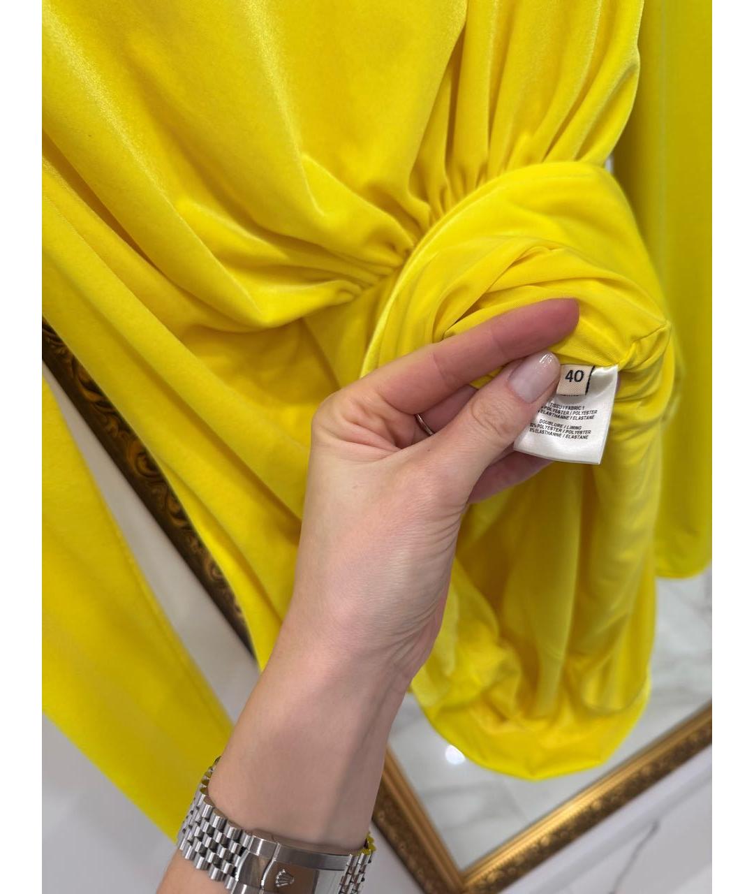 ALEXANDRE VAUTHIER Желтое коктейльное платье, фото 3