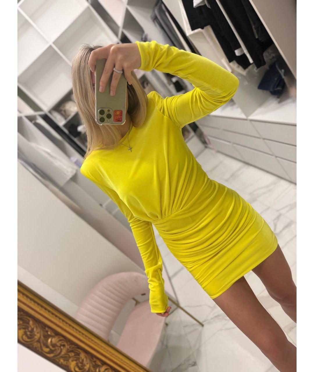 ALEXANDRE VAUTHIER Желтое коктейльное платье, фото 6