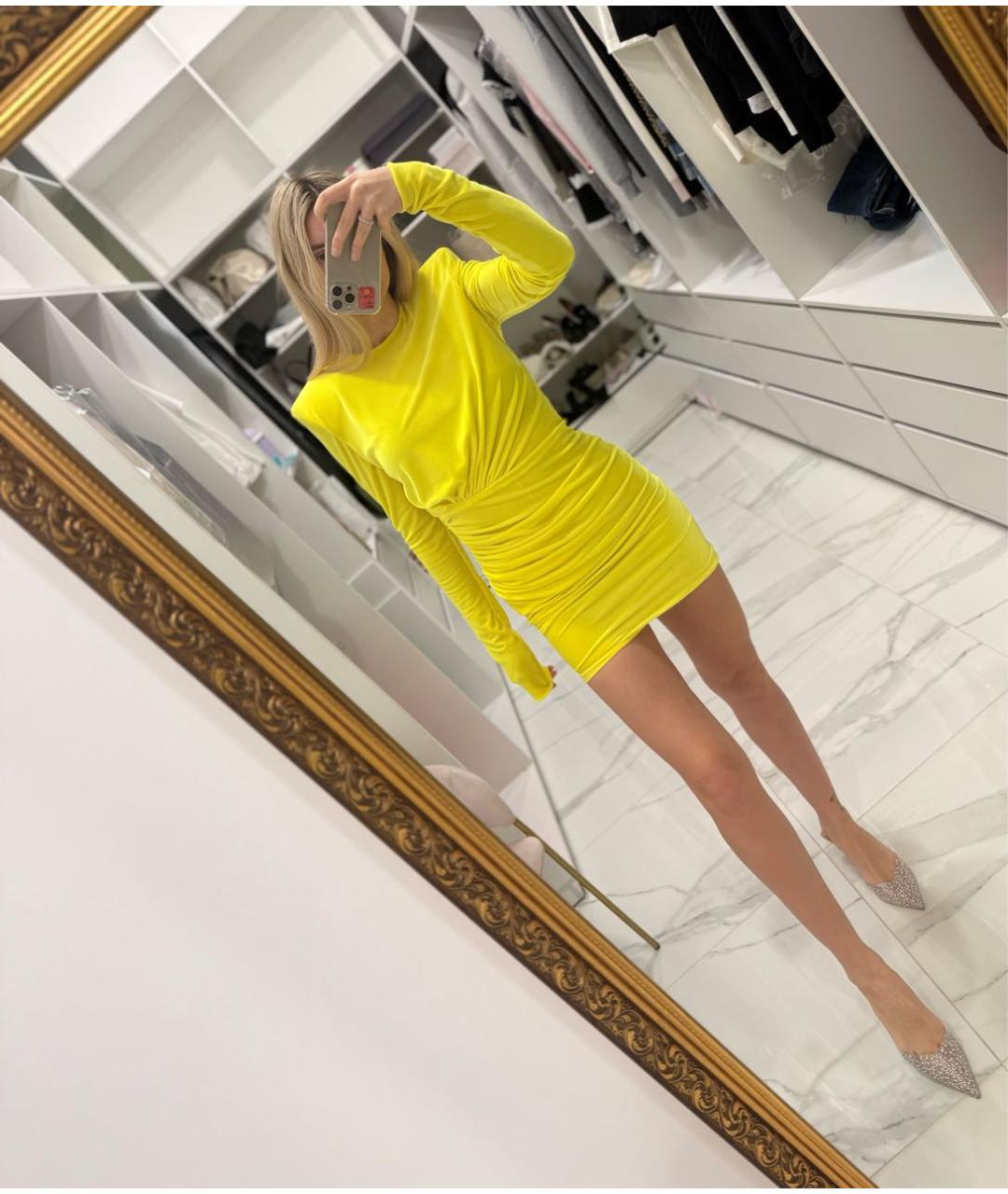 ALEXANDRE VAUTHIER Желтое коктейльное платье, фото 7