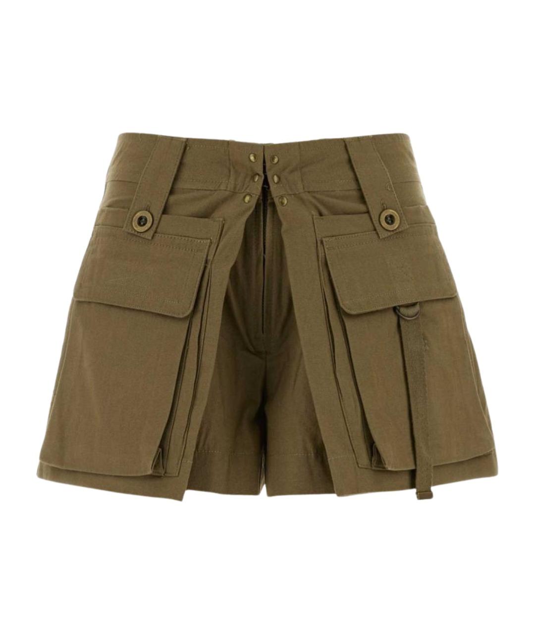 ISABEL MARANT Зеленые хлопковые шорты, фото 1