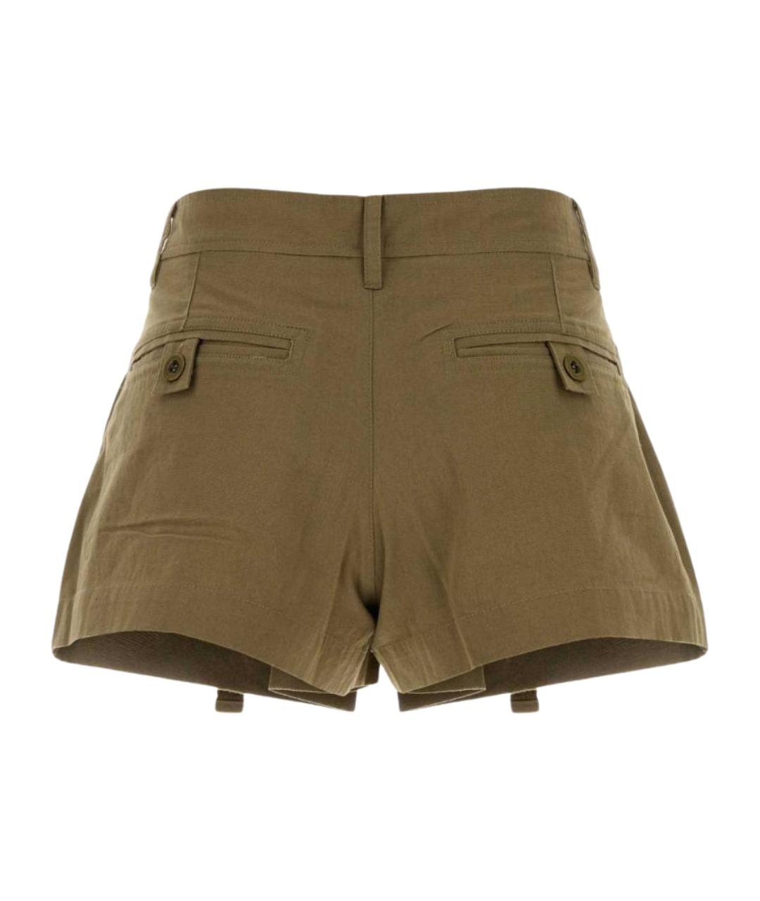 ISABEL MARANT Зеленые хлопковые шорты, фото 2