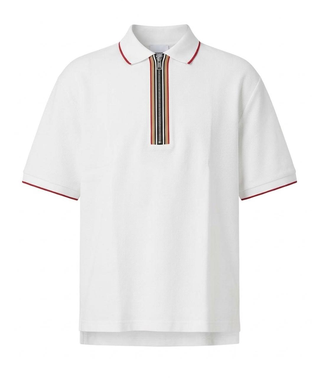 BURBERRY Белая хлопковая футболка, фото 1