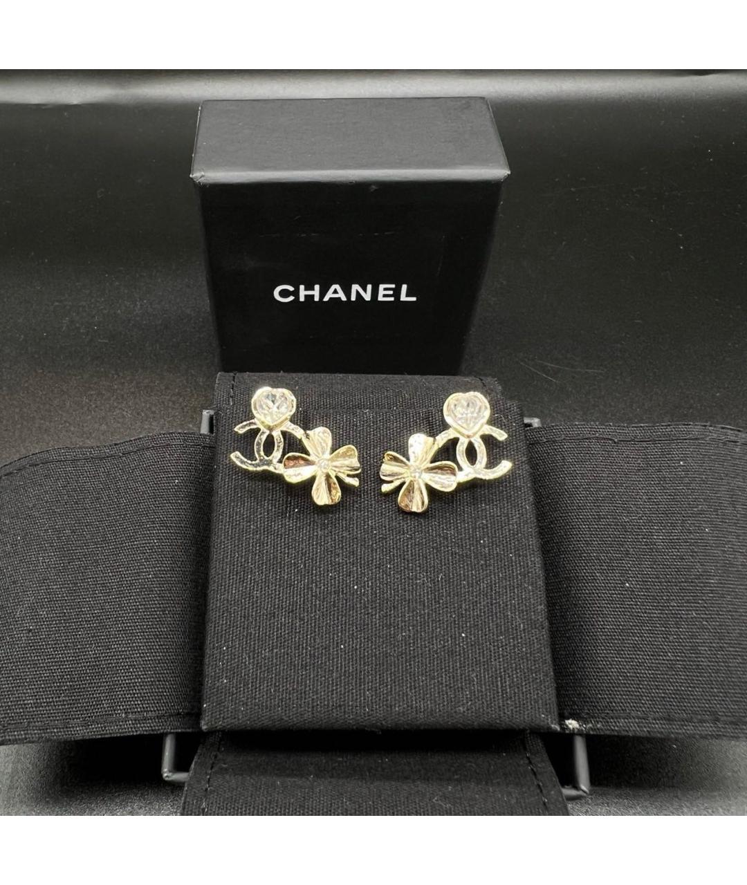 CHANEL Золотые серьги, фото 2