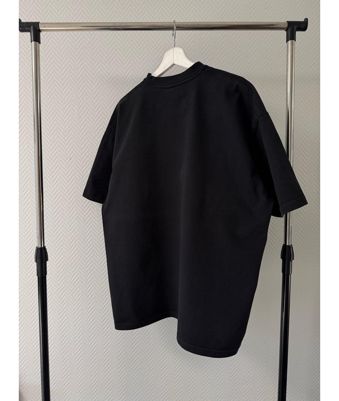 PLANTA ROSA Черная хлопковая футболка, фото 4