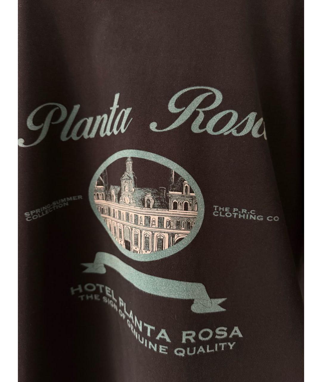 PLANTA ROSA Черная хлопковая футболка, фото 3