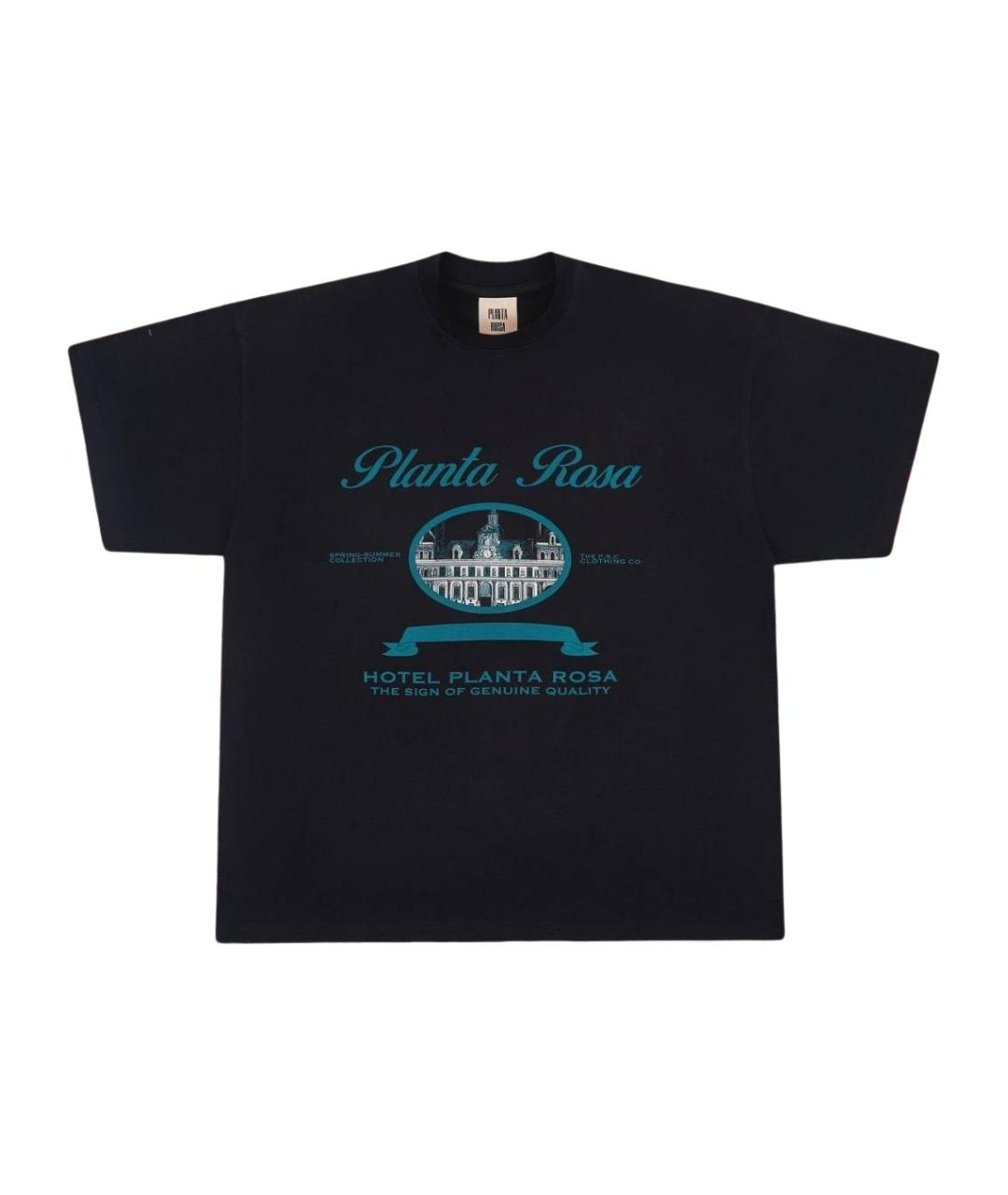 PLANTA ROSA Черная хлопковая футболка, фото 1