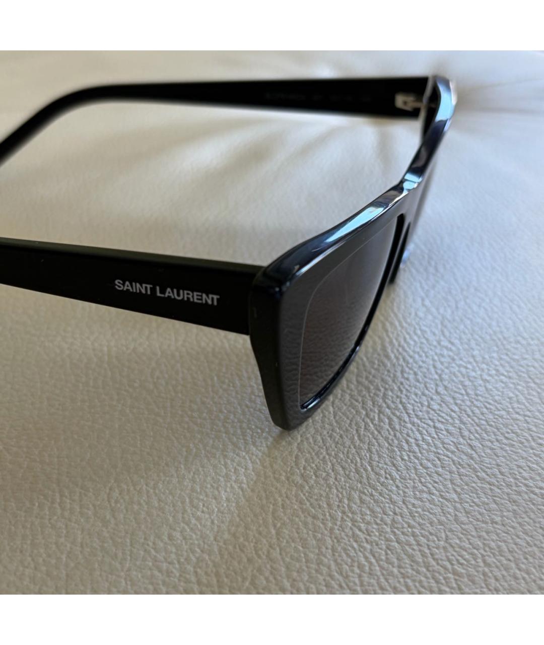 SAINT LAURENT Черные пластиковые солнцезащитные очки, фото 2
