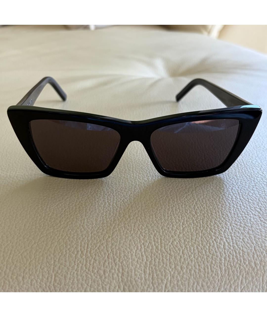 SAINT LAURENT Черные пластиковые солнцезащитные очки, фото 3