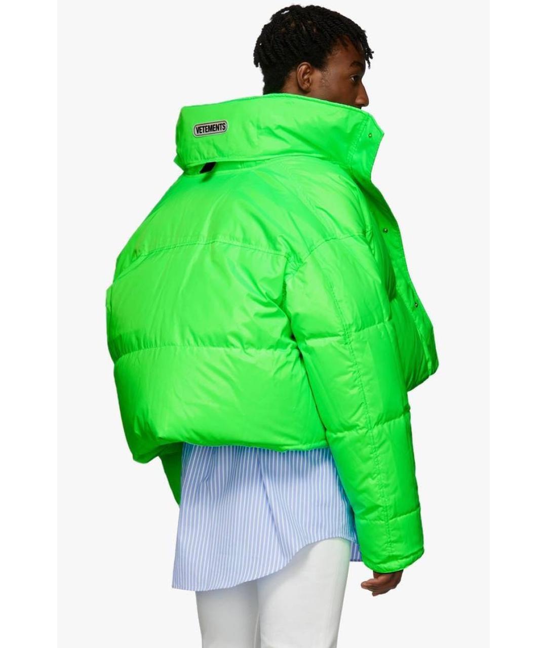 VETEMENTS Салатовый пуховик, фото 3