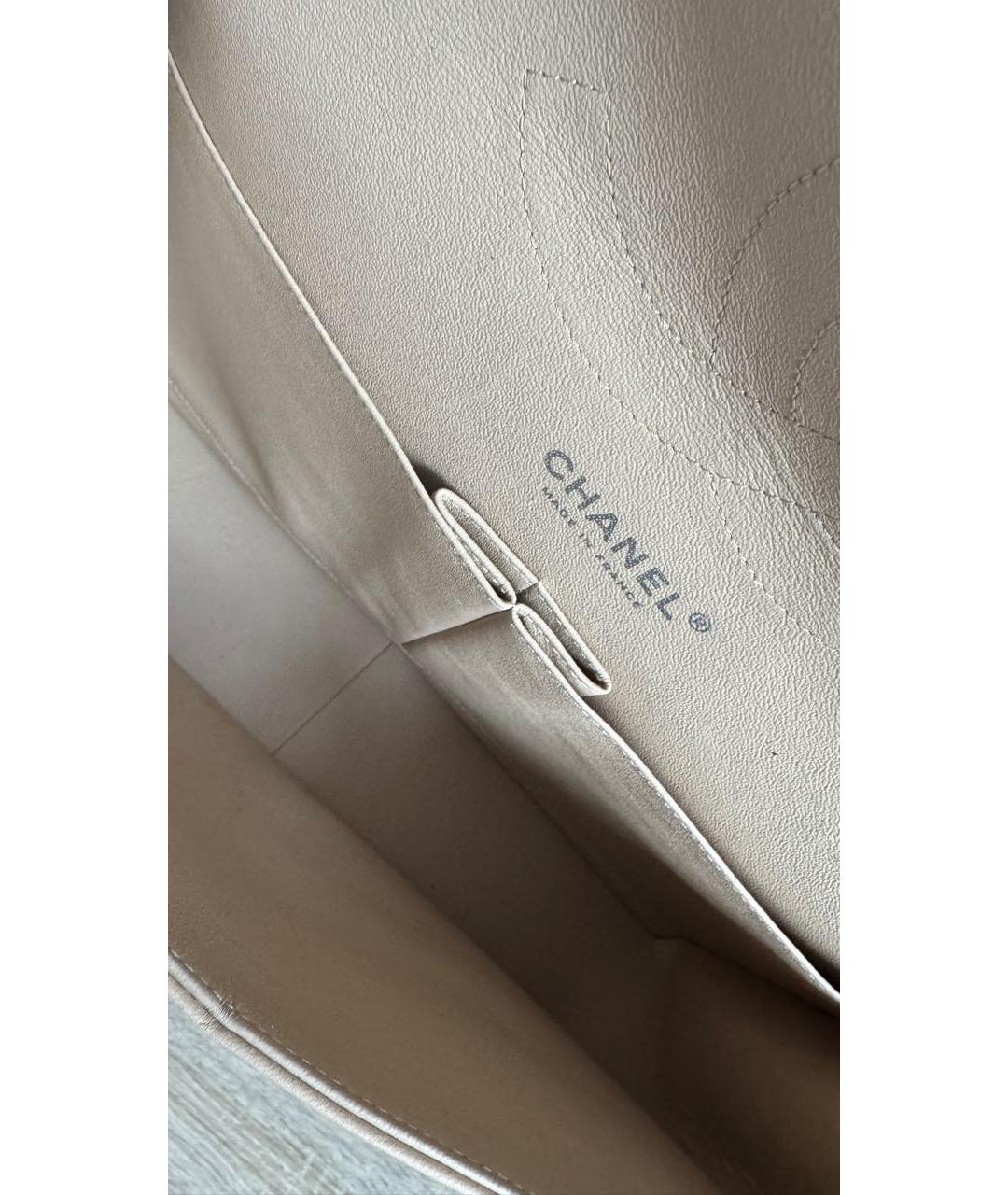CHANEL Бежевая кожаная сумка через плечо, фото 8