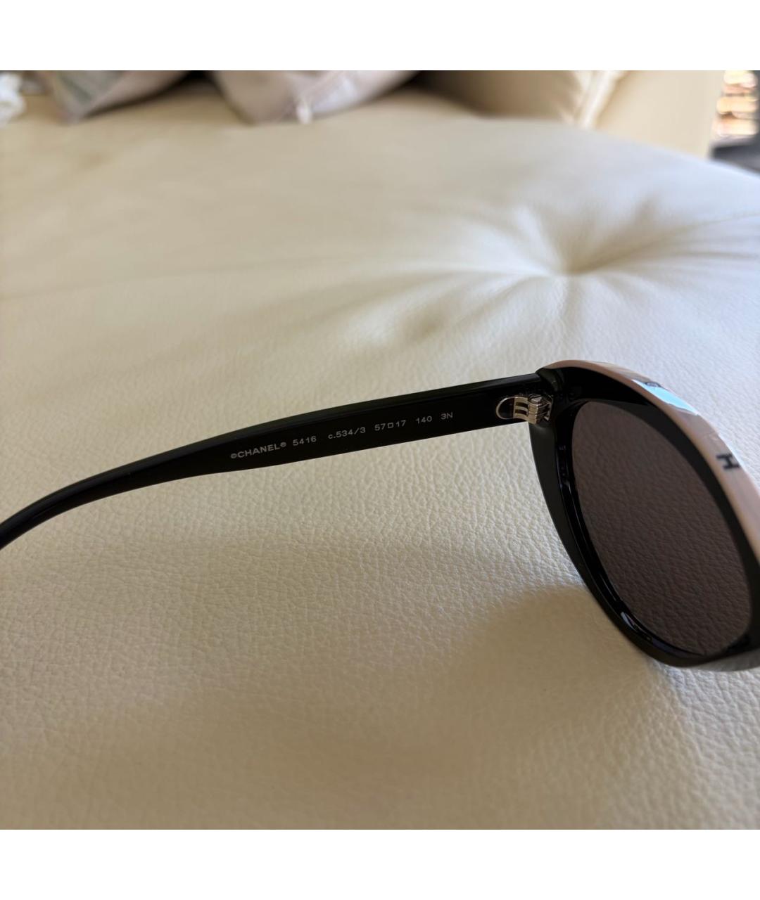 CHANEL Черные пластиковые солнцезащитные очки, фото 3