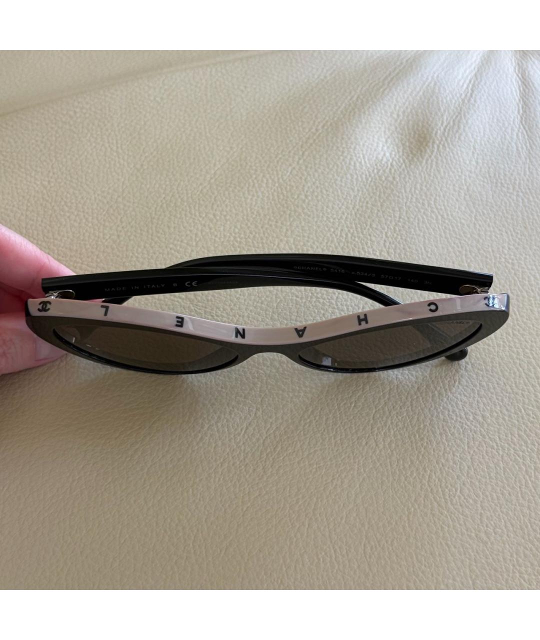 CHANEL Черные пластиковые солнцезащитные очки, фото 4