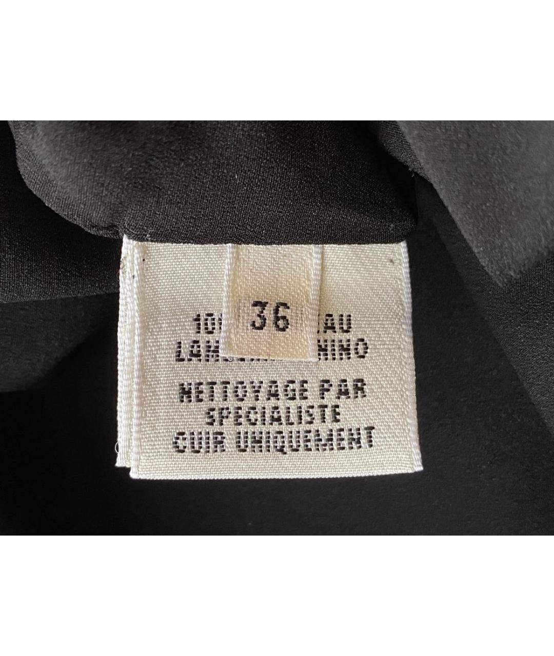 HERMES Черные кожаные прямые брюки, фото 7