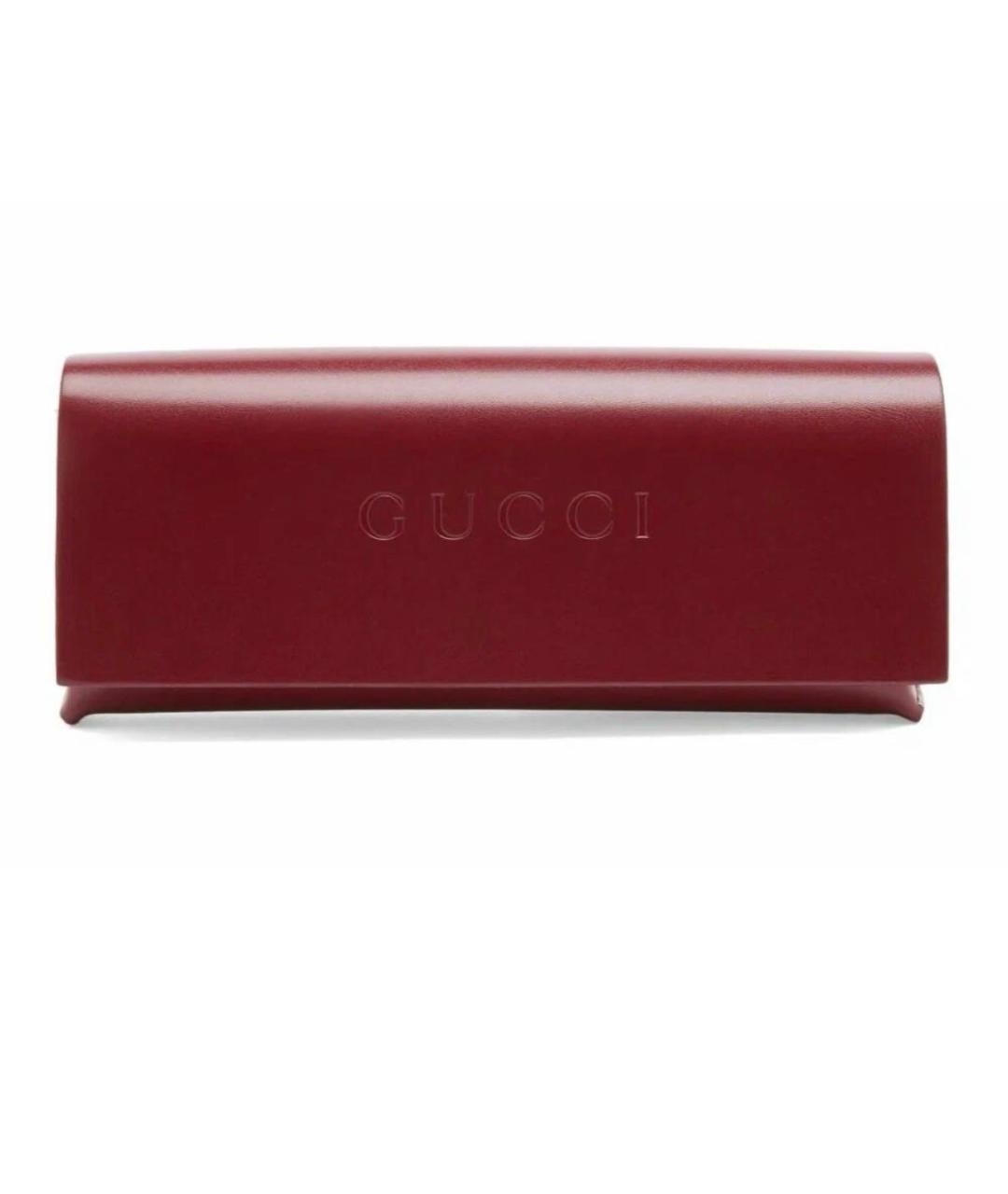 GUCCI Бордовые пластиковые солнцезащитные очки, фото 4