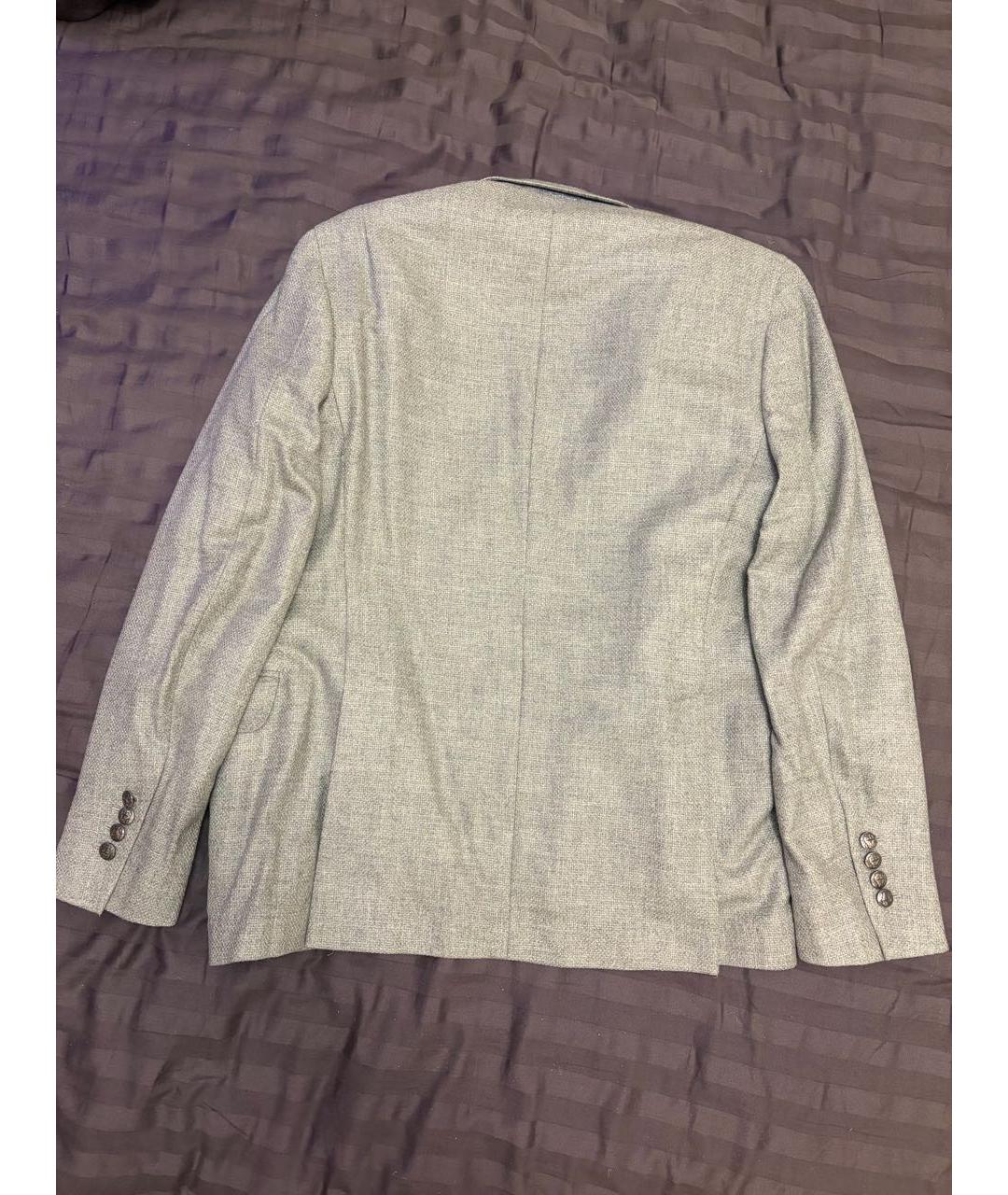 BRUNELLO CUCINELLI Серый шерстяной пиджак, фото 6