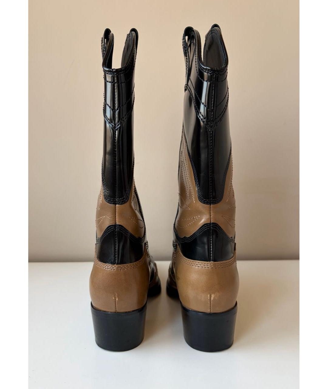 GANNI Коричневые кожаные полусапоги, фото 3