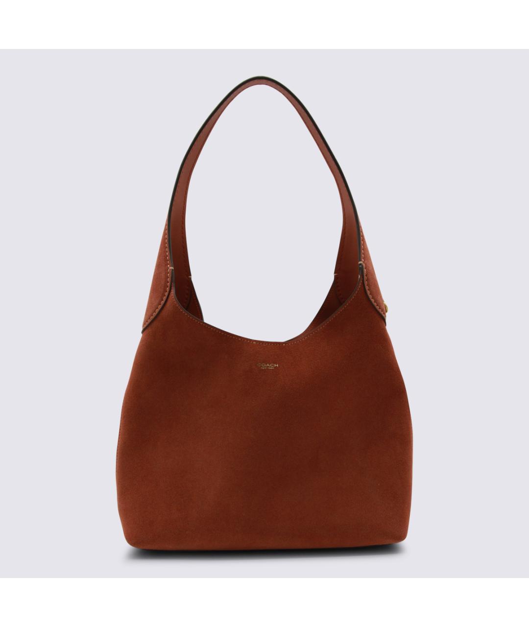 COACH Коричневая кожаная сумка тоут, фото 5