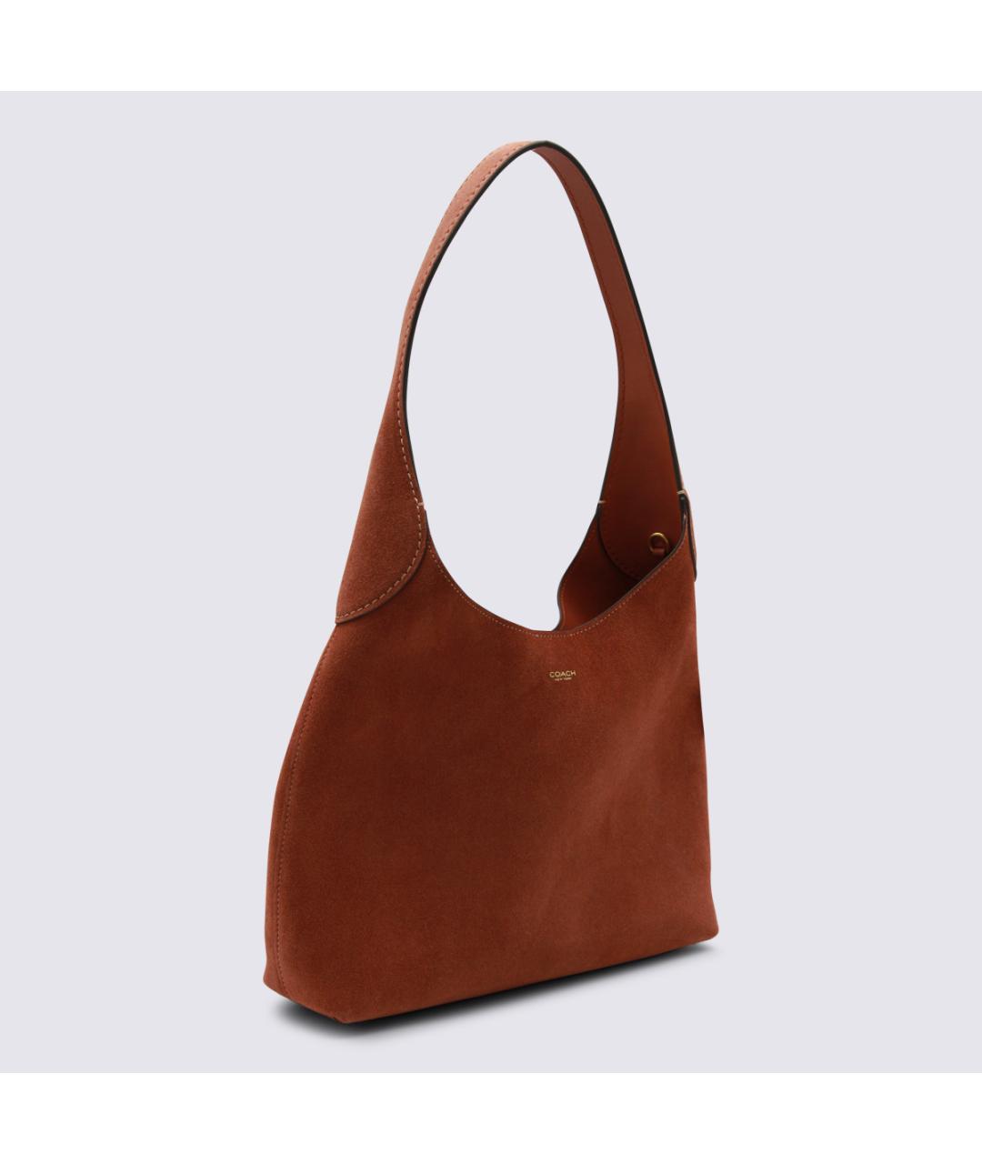 COACH Коричневая кожаная сумка тоут, фото 2