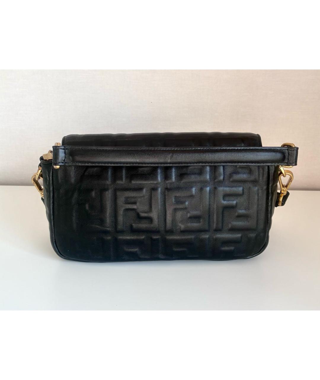 FENDI Черная кожаная сумка через плечо, фото 2