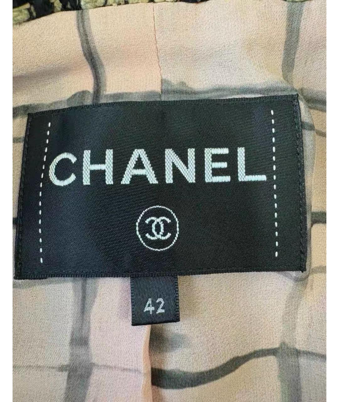CHANEL Черный твидовый жакет/пиджак, фото 3