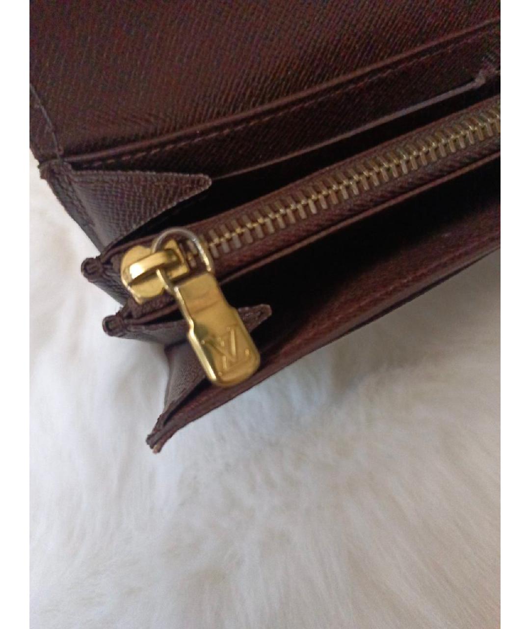 LOUIS VUITTON Коричневый кошелек, фото 5