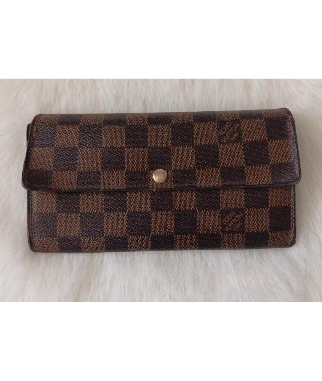 LOUIS VUITTON Коричневый кошелек, фото 7