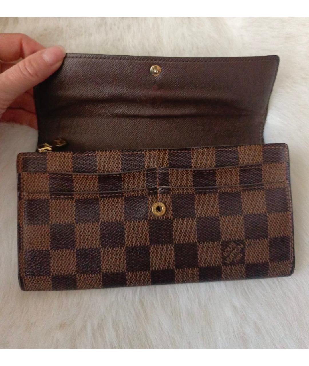 LOUIS VUITTON Коричневый кошелек, фото 4