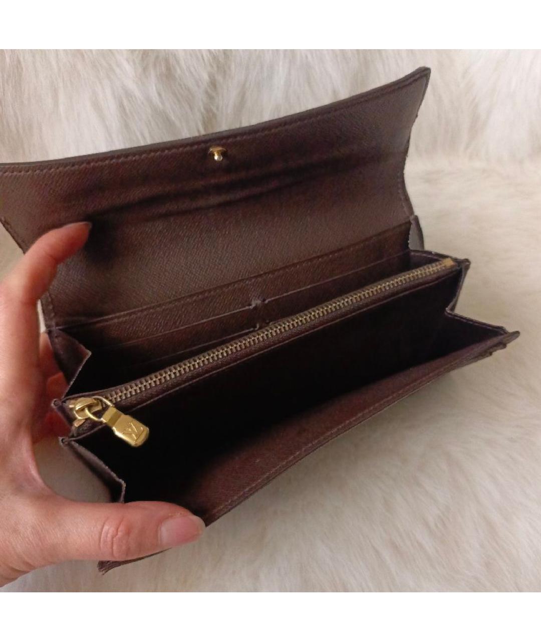 LOUIS VUITTON Коричневый кошелек, фото 3