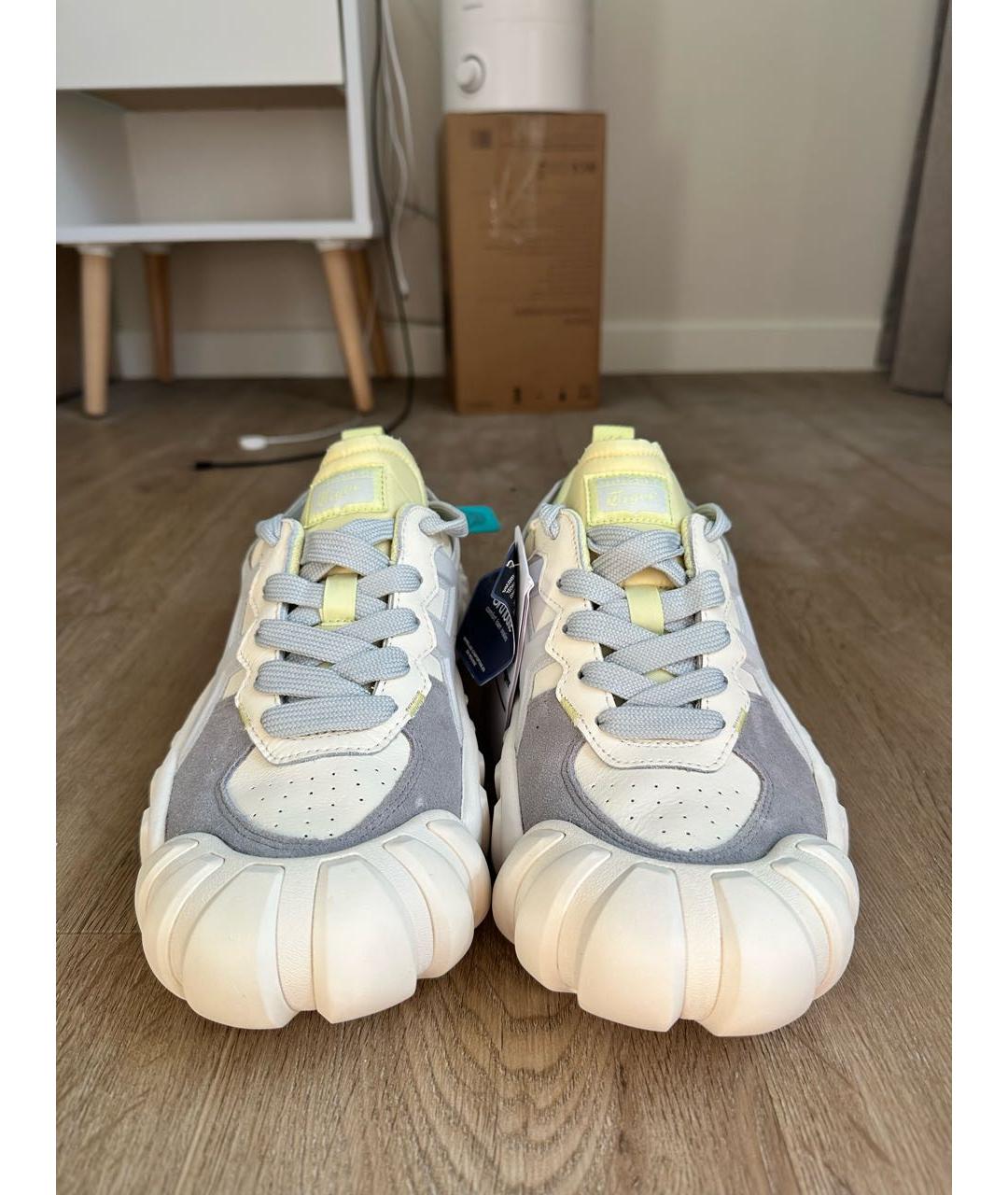 ONITSUKA TIGER Серые кожаные кеды, фото 2