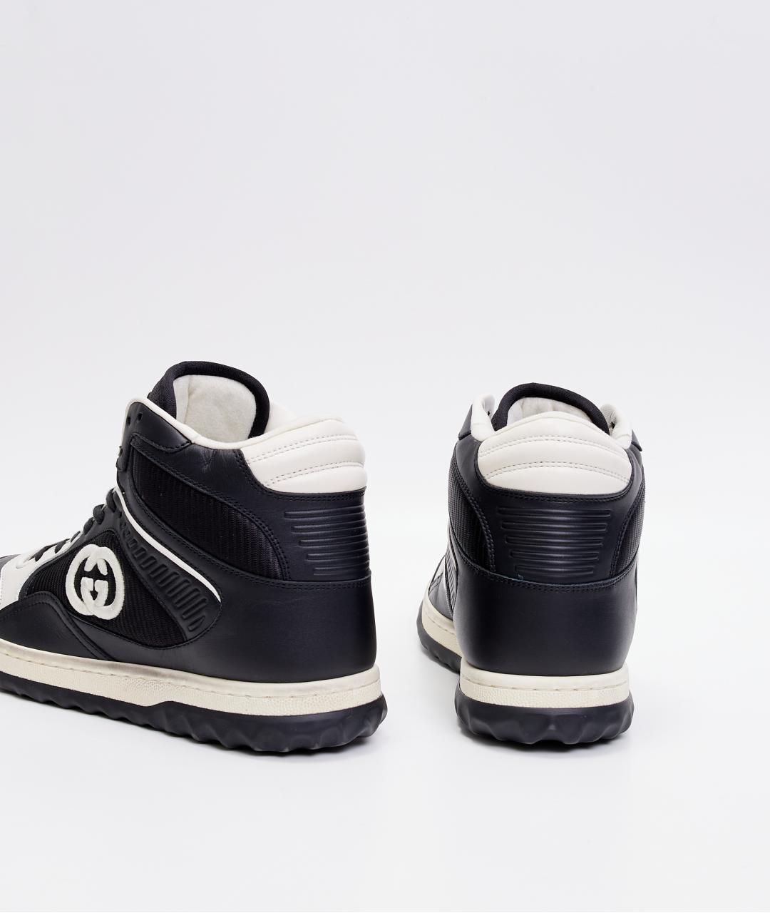 GUCCI Черные кожаные кроссовки, фото 4