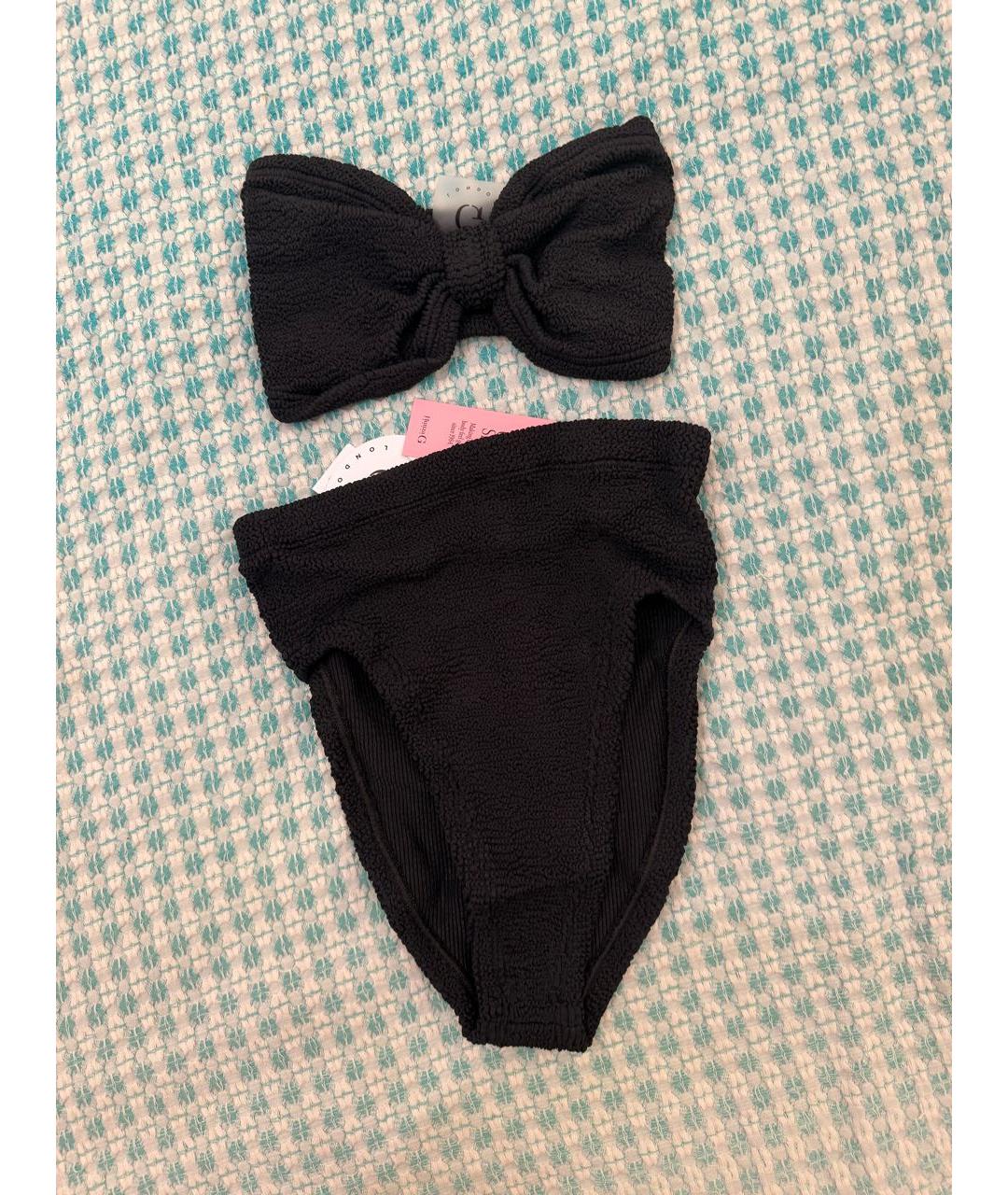 HUNZA G Черный полиамидовый купальник, фото 5