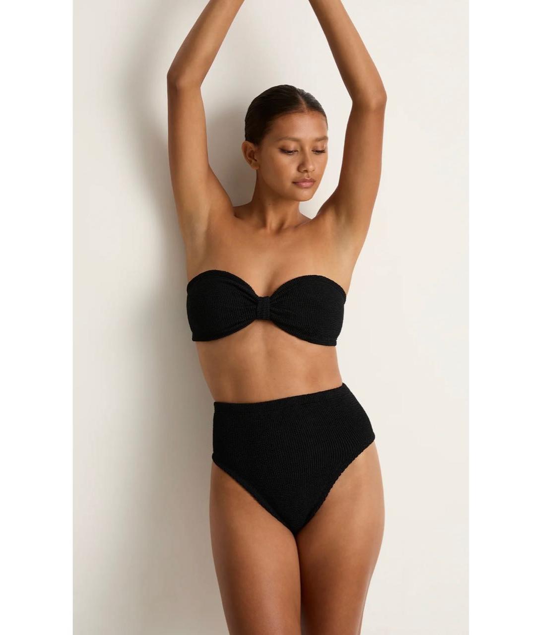 HUNZA G Черный полиамидовый купальник, фото 8