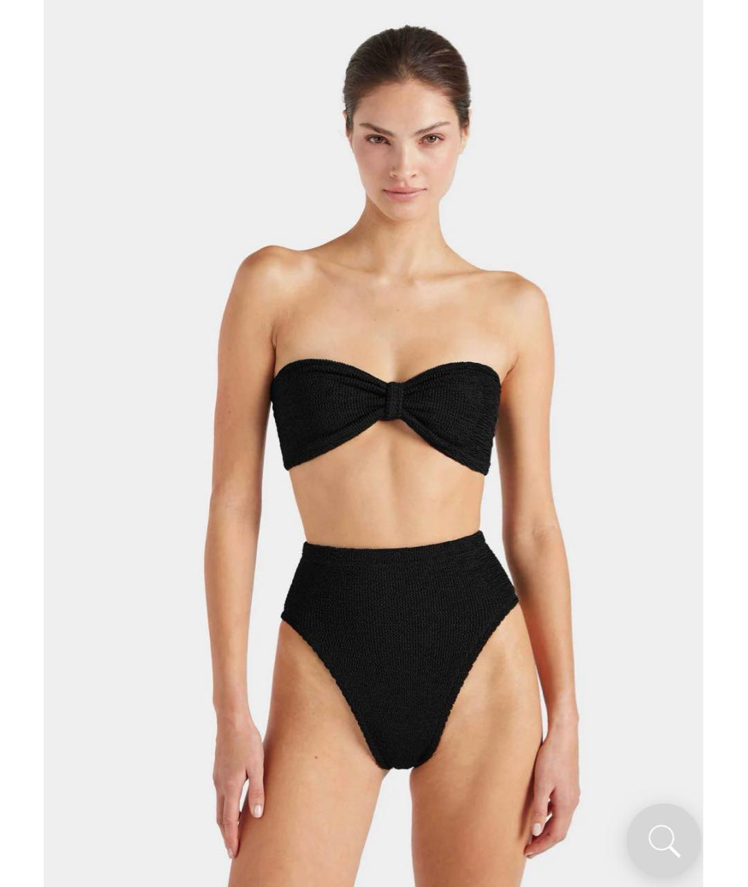 HUNZA G Черный полиамидовый купальник, фото 6