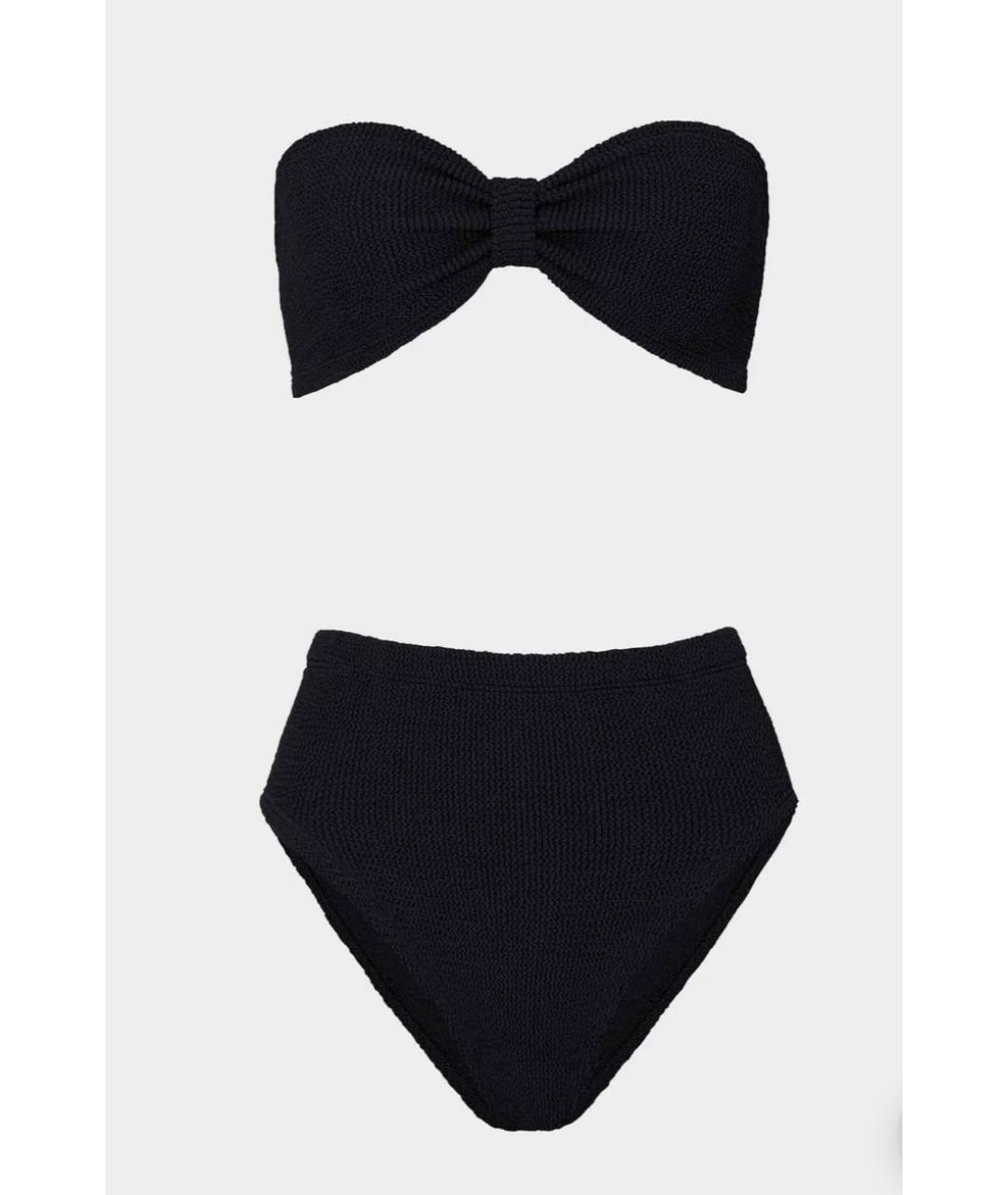 HUNZA G Черный полиамидовый купальник, фото 9